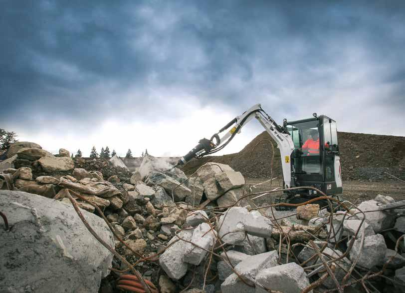 E19 E19 stanowi wyjątkowe połączenie najwyższej w swojej klasie siły na łyżce, zasięgu roboczego, wydajności hydraulicznej i krótkiego czasu cykli z niezwykłą wytrzymałością.