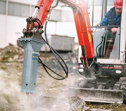 30 MŁOTY HYDRAULICZNE EPIROC - EC/SB Unikalność konstrukcji młotów EPIROC serii SB polega na monolitycznej budowie, w której zintegrowany mechanizm udaru i korpus tworzą monolit.