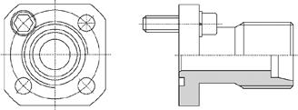 Przyłącza kołnierzowe Materiał: Stal ocynkowana (standard), stal AISI 316L (opcja) Temp. pracy: Od -20 C do +100 C (uszcz. NBR), od -20 C do +200 C (uszcz.