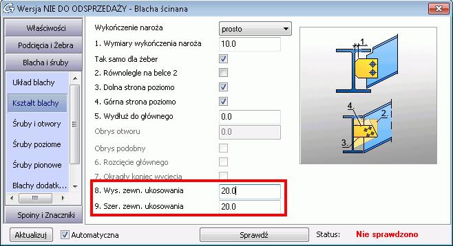 rygla przy pomocy śrub umieszczonych zarówno na płatwiach jak ryglu.