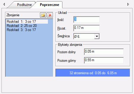 będzie użyte we wszystkich obliczeniach wykorzystujących zbrojenie rzeczywiste.