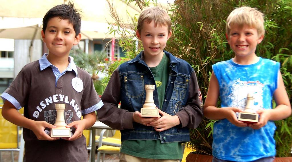 Kategorie U10: Dritter (links): Anthony Pecorini, Sieger