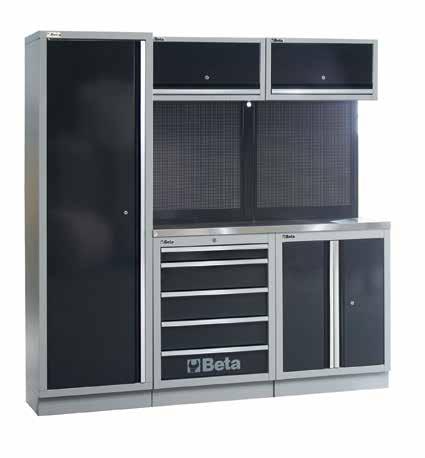 NOWOŚCI W OFERCIE BETY 400/C4/X Zestaw mebli warsztatowych systemu C4/X Blat roboczy z płyty MF pokrytej stalą nierdzewną (C4PX/-,0MT) 490 000 Elementy