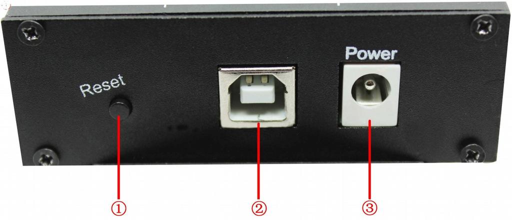 Przykładowy schemat podłączenia taśm i zasilania do sterownika w wersji TC420 PWM Opis wejść i wyjść sterownika 1 Przycisk RESET: przycisk służy do resetowania