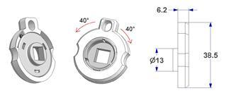poliamid stal czarny w woreczku Sprężyna prawelewe T0 42x35x6 mm, kwadrat 8 mm poliamid stal czarny Specjalne ceny brutto na duże ilości i == :