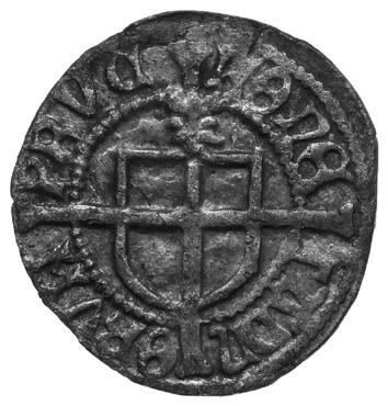 Fenig krzyżacki typu Krzyż grecki III, po 1416.
