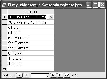58 Access 2003 PL. Ćwiczenia praktyczne Aby wyświetlić adres osoby w jednej kolumnie: 2. Jako tabelę źródłową wybierz tabelę Osoba. 3. Jako pierwszą kolumnę kwerendy wybierz kolumnę Nazwisko. 4.