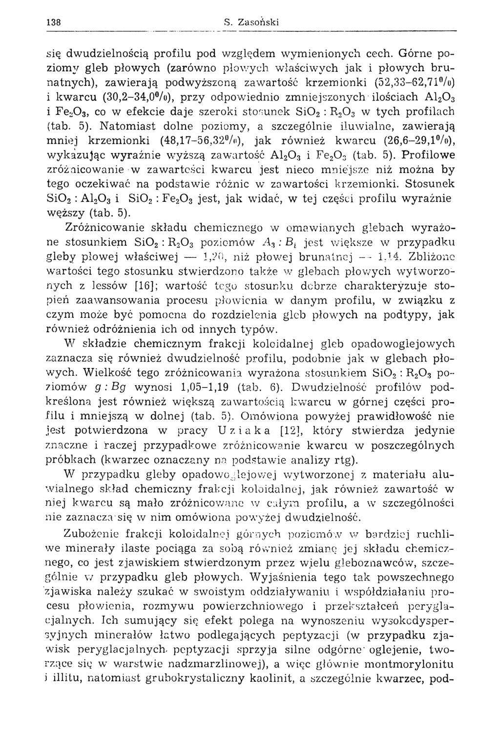 138 S. Zasoński się dw udzielnością profilu pod względem w ym ienionych cech.