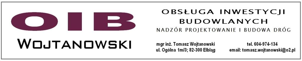 PRZEDMIAR ROBÓT NAZWA UTWARDZENIE ODCINKA DROGI GMINNEJ W MIEJSCOWOŚCI LISÓW dł. 152 m DZ.