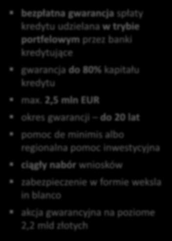 Gwarancja Biznesmax Dwa komponenty finansowe Gwarancja spłaty kredytu bezpłatna gwarancja