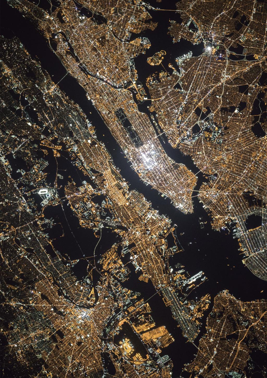 Nowy Jork, USA, widziany z kosmosu.