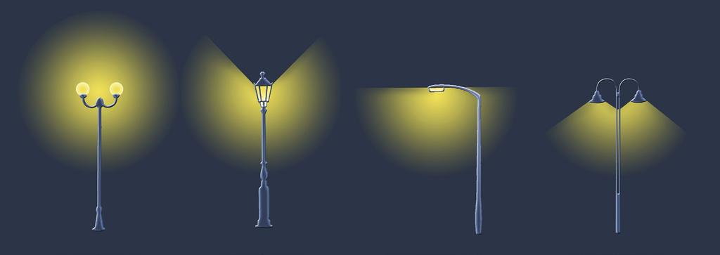 Dobre i złe oprawy oświetleniowe (Źródło: Cities at Night, Alejandro Sánchez de Miguel i inni) BARDZO ZŁE ZŁE LEPSZE NAJLEPSZE Rozwiązanie Zalecanym rozwiązaniem minimalizującym łunę świetlną nocnego
