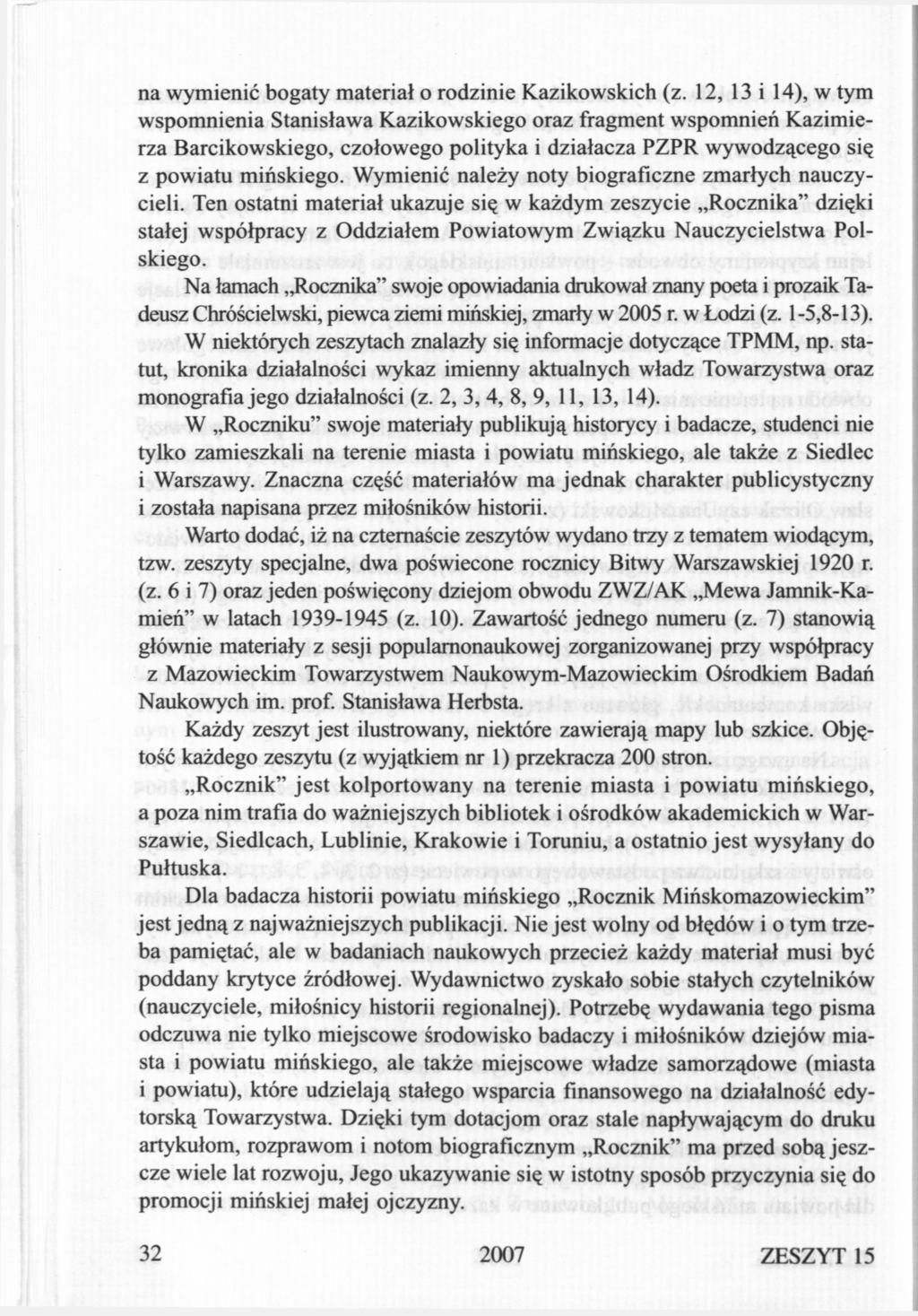 na wymienić bogaty materiał o rodzinie Kazikowskich (z.