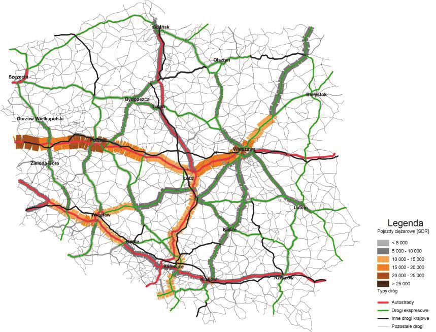chemicznych transportem samochodowym z zakładów przemysłowych przez centra dużych miast, gdy przyczynia się to do dużego prawdopodobieństwa wystąpienia katastrofy w jego obrębie oraz ryzyko utraty,