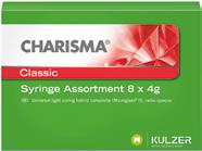 619 pln CHARISMA CLASSIC 8X 4 G Zestaw zawiera: A1, A2, A3, A3,5, B2, C2, OA2, OA3, 1x GLUMA 2Bond 4 ml, 2x 2,5 ml żelu GLUMA Etch 35, kolornik, instrukcja obrazkowa.