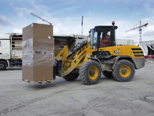 KOMPAKTOWA ŁADOWARKA KOŁOWA V100 Waga operacyjna 5 800 kg Moc netto