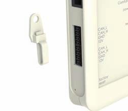 ComfoSense C lub ComfoSwitch C), obejmujące prąd obwodowy +12V DC jednostki wentylacyjnej. 5 Przelotka do kabli i zabezpieczenie przez zerwaniem pull relief wraz ze ściennym uchwytem mocującym.