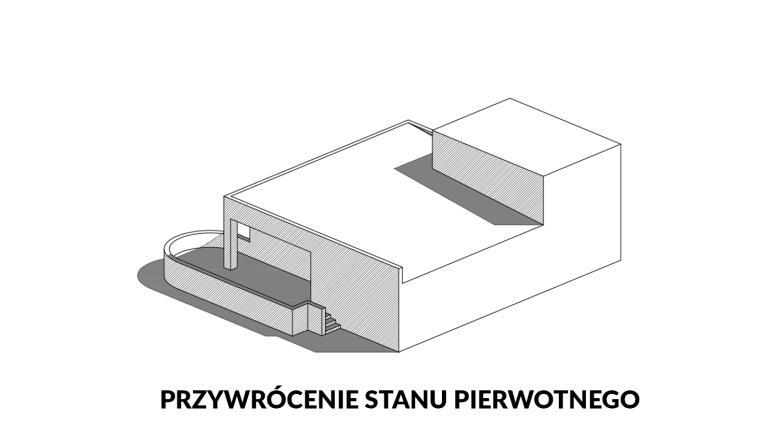 Na szczęście, w stanie niemal nienaruszonym, zachowały się wnętrza parteru, piwnica oraz półokrągły taras.