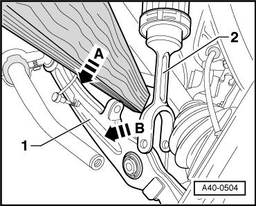 Page 5 of 6 pneumatyczny -2- do przodu -strzałka B-. Niezbędna jest do tego pomoc drugiego mechanika.