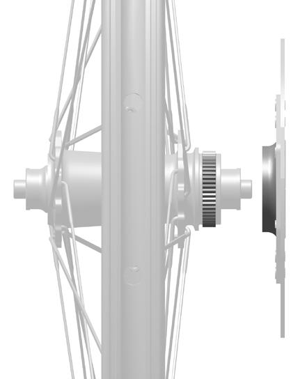 Front Center Locking Rotor Installation Mocowanie przedniej tarczy Center Lock Montering af forreste centerlåst skive Montáž předního kotouče s centrálním upevněním (Center Locking) Montarea