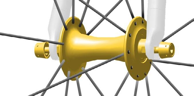 Front Track Wheel Installation Montering af forhjul Montarea roţii din faţă Montaż koła przedniego Montáž závodního předního kola Τοποθέτηση τροχιάς μπροστινού τροχού 1 2 Install and center the front