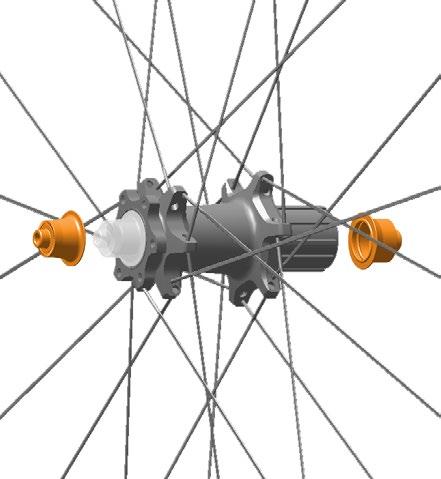 Rear Axle Conversion Caps Omformningshætter til bagakslen Capacele adaptoare pentru roata din spate Kołpaki adaptacyjne osi tylnej Koncovky pro převod zadní osy Τάπες μετατροπής πίσω άξονα Remove the