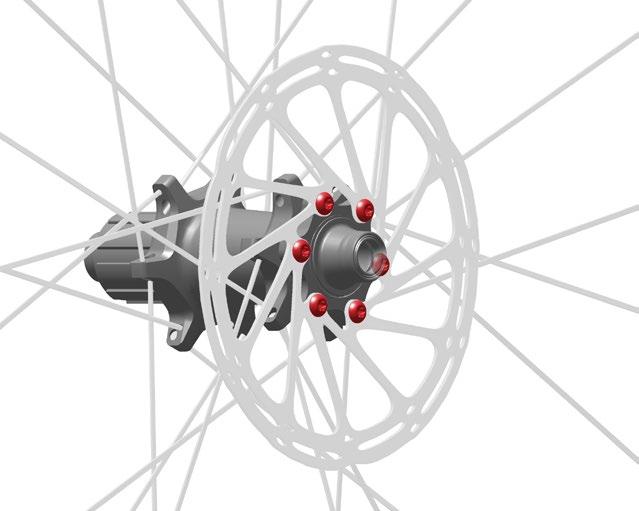 Rear 6-Bolt Rotor Installation Montering af forreste skive med 6 bolte Mocowanie tylnej tarczy na 6 śrub Přední kotouč s upevněním 6 šrouby Montarea rotorului din spate cu 6 șuruburi Τοποθέτηση πίσω