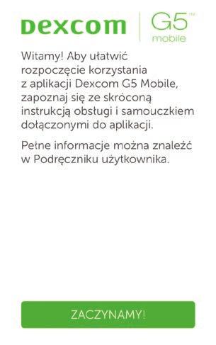 Konfiguracja aplikacji (c.d.) Po zalogowaniu zostanie wyświetlony ten ekran, a aplikacja zaprezentuje instrukcje dotyczące konfiguracji.