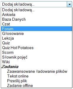 Podajemy nazwę forum, ustalamy rodzaj forum np.