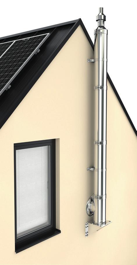 Elementy systemu kominów spalinowo-powietrznych izolowanych <SKSPD> <SKSPD-XO> System kominów spalinowo-powietrznych izolowanych <SKSPD> <SKSPD-XO> Przewód wewnętrzny spalinowy wykonany jest z