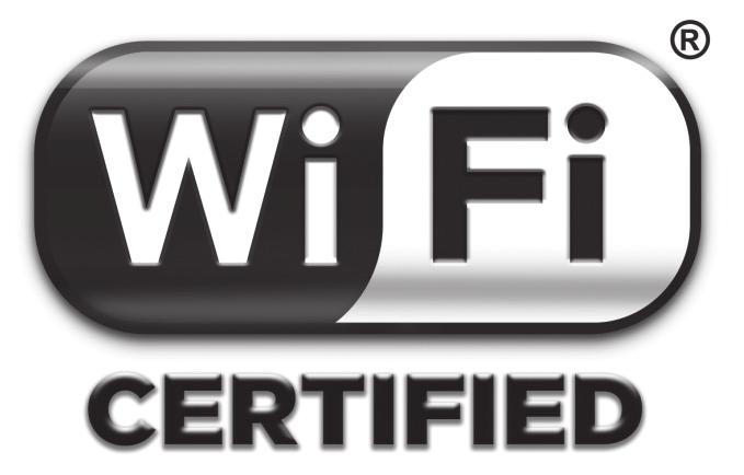Licencje Logo Wi-Fi jest znakiem certyfikującym Wi-Fi Alliance. Urządzenia można używać we wszystkich krajach europejskich.