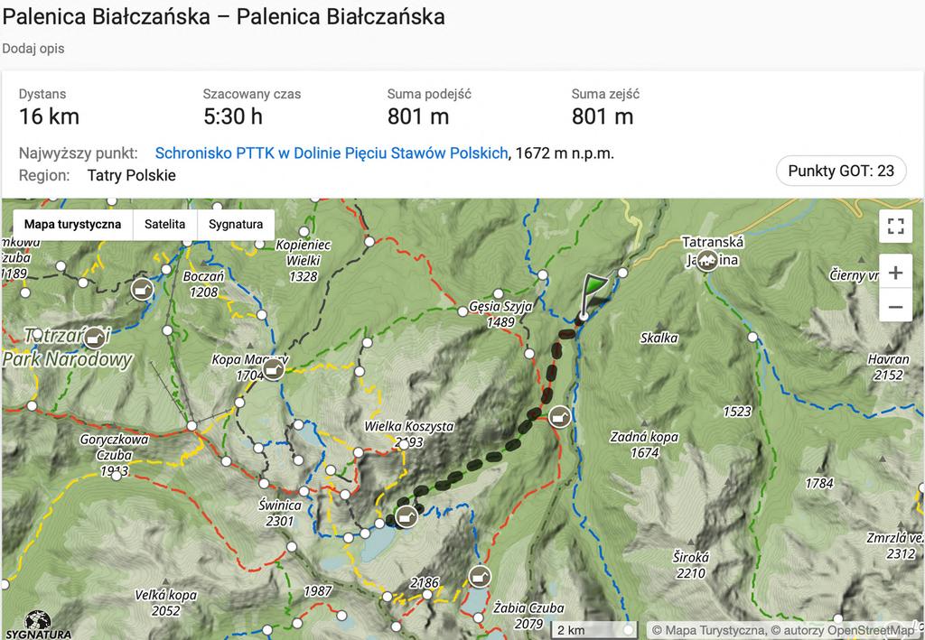 Polana - Dolina 5 Stawów - Łysa Polana
