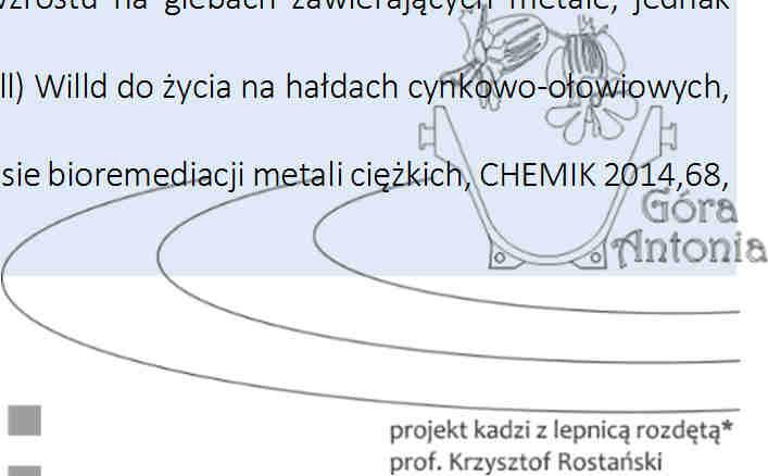 W populacjach roślin stanowisk metalonośnych następuje selekcja, rozwój i utrwalenie zwiększonej odporności na metale oraz na inne czynniki stresowe, niektóre z nich są zdolne do pobierania i