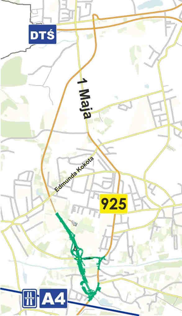 Po oddaniu do użytku trzeciego odcinka trasy N-S, do zrealizowania całości trasy na odcinku od DTŚ do autostrady A4 pozostanie ostatni etap. Chodzi o odcinek od ul. Kokota do zjazdu na autostradę.