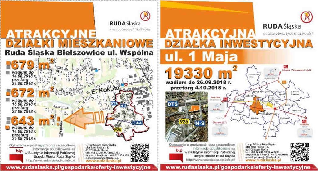 2.3. Dostępne tereny pod budownictwo mieszkaniowe i inwestycje. 2.3.1. Przygotowanie terenów pod budownictwo mieszkaniowe i inwestycje 2.3.2. Współpraca z przedsiębiorcami górniczymi, Spółką Restrukturyzacji Kopalń i innymi podmiotami w zakresie zagospodarowania i przejmowania zgodnie z interesem i potrzebami Miasta terenów i obiektów.