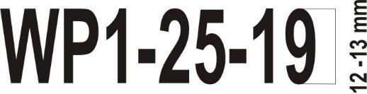 B.2.11. WZÓR ZNAKOWANIA SPRZĘTU Legenda: WP 2-27 oznacza symbol danego sprzętu kwaterunkowego, natomiast liczba 19 oznacza rok produkcji.
