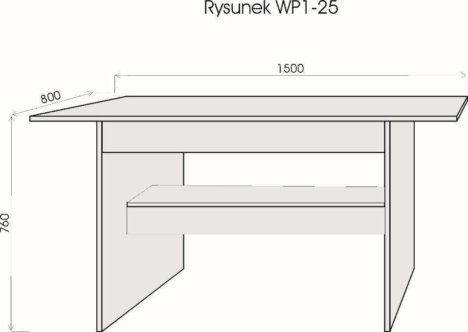 B.2.2. Biurko kancelaryjne na metalowej podstawie WP1-45 -szt.