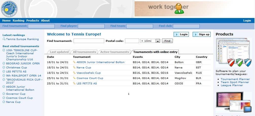 INFORMACJA DOTYCZĄCA PROCEDURY ZGŁASZANIA I ODWOŁYWANIA SIĘ Z TURNIEJÓW TENNIS EUROPE (do lat 12-tu, 14-tu i 16-tu) Od dnia 1 stycznia 2010 roku wszystkie zgłoszenia i odwołania z turniejów TE Junior