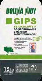 oraz do wypełniania niewielkich ubytków na tynkach gipsowych (1,39 zł/kg) ACRYL
