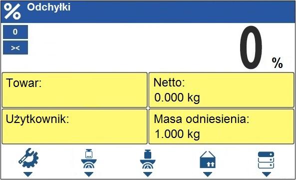 29.1. Okno główne modu pracy 29.2. Ustawienia lokalne modu pracy Ustawienia lokalne są dostępne po wciśnięciu przycisku na klawiaturze wagi odpowiadającego ikonce ekranowej < Parametry modu pracy>: