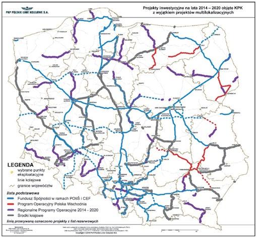 Kruszywa dla kolei polska Ryc. 2. Inwestycje kolejowe zawarte w programie KPK do 2023 r. [18] Ryc. 3.