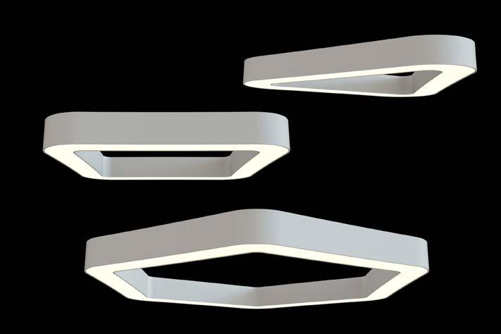 RTSPE TREE/SQ/SIX LED tunable white E Efektowny wygląd nadający wnętrzom nowoczesny charakter Korpus wykonany z profilu aluminiowego Wykonanie oprawy w