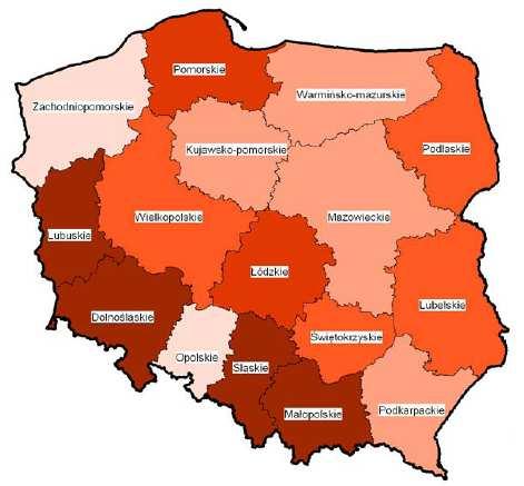 Rycina nr 7 Produkcja sprzedana przemysłu w 28 r. (27 r.