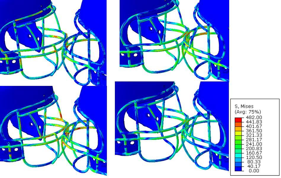 32 Dymek M., Ziółkowski G., Ptak M. 3. RESULTS The initial simulation proved that even in such extraordinary conditions the structure of the facemask remains undamaged.