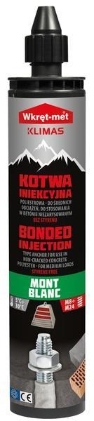 Sekcja 1. OPIS PRODUKTU KOTWA INIEKCYJNA POLIESTROWA WCF-PESF/WCF-PESF-E/WCF-PESF-C Poliestrowa dwuskładnikowa 1:10 kotwa iniekcyjna bez styrenu.