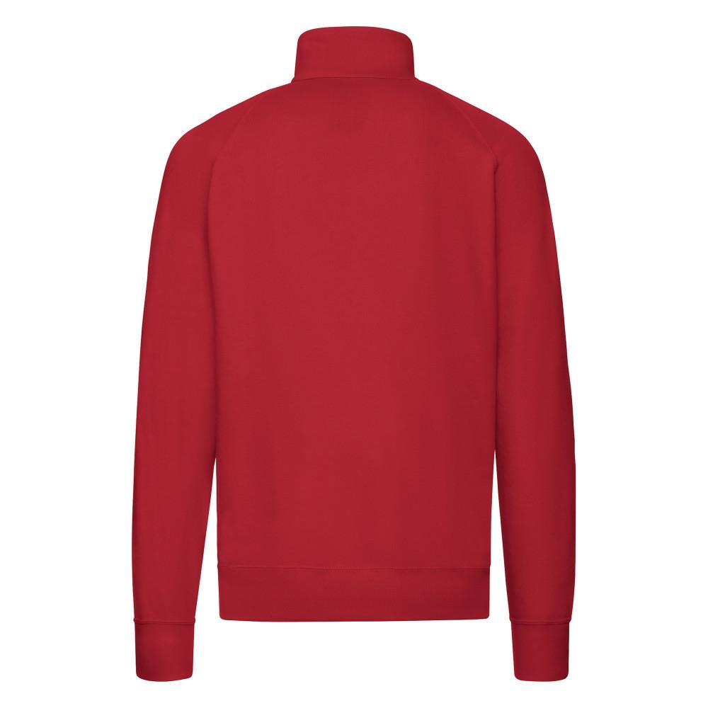 MENS 80% cotton, 20% polyester Lightweight unbrushed fleece Raglan sleeves Covered self-coloured plastic zip for