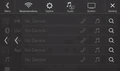 Można więc w dowolnym momencie wyszukać urządzenie BLUETOOTH do sparowania. 1 Dotknij przycisku [Ustawienia] na ekranie menu. Przycisk [Ustawienia] 2 Dotknij przycisku [Bluetooth].
