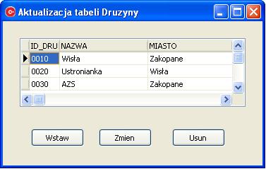 Dodaj nową formatkę Form6 (6 jest numerem formatki zależnym od realizacji aplikacji SKOK1).