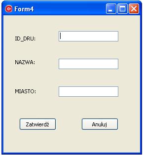 Wydział: Zarządzania i Modelowania Komputerowego Kierunek: Inżynieria Danych Przedmiot: Programowanie baz danych w środowisku RAD-C++ Rok 2 Semestr 4 Ćwiczenie 7 Komponent IBQuery - uruchamianie