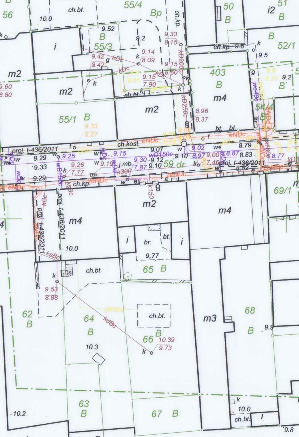 1 I-I 2 1 - Otór geotechniczny I-I - Linia przekroju geotechnicznego